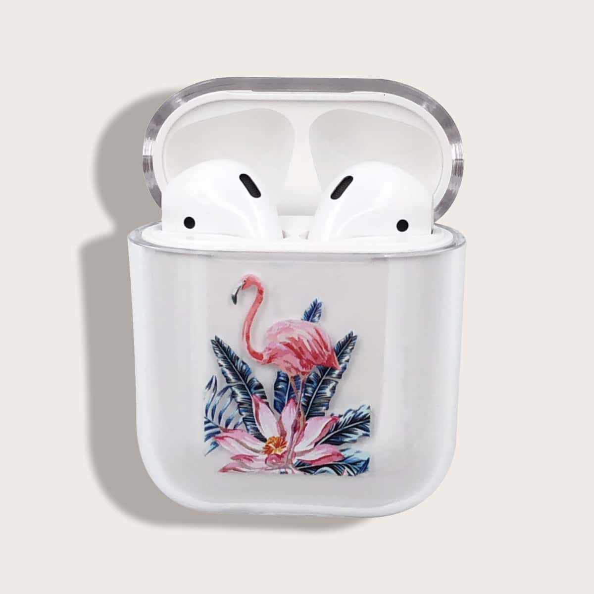 

1pc Butterfly Print AirPods Case, Clear