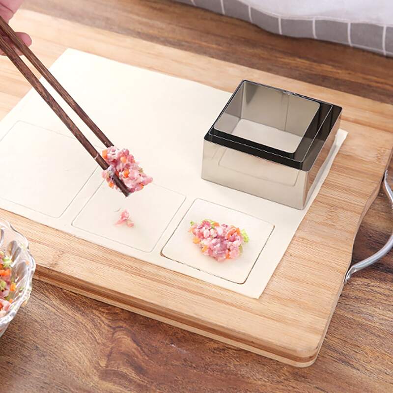 

3pcs Square Baking Mold, Silver