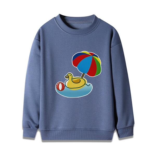 

Boys Cartoon Graphic Crew Neck Sweatshirt, Dusty blue