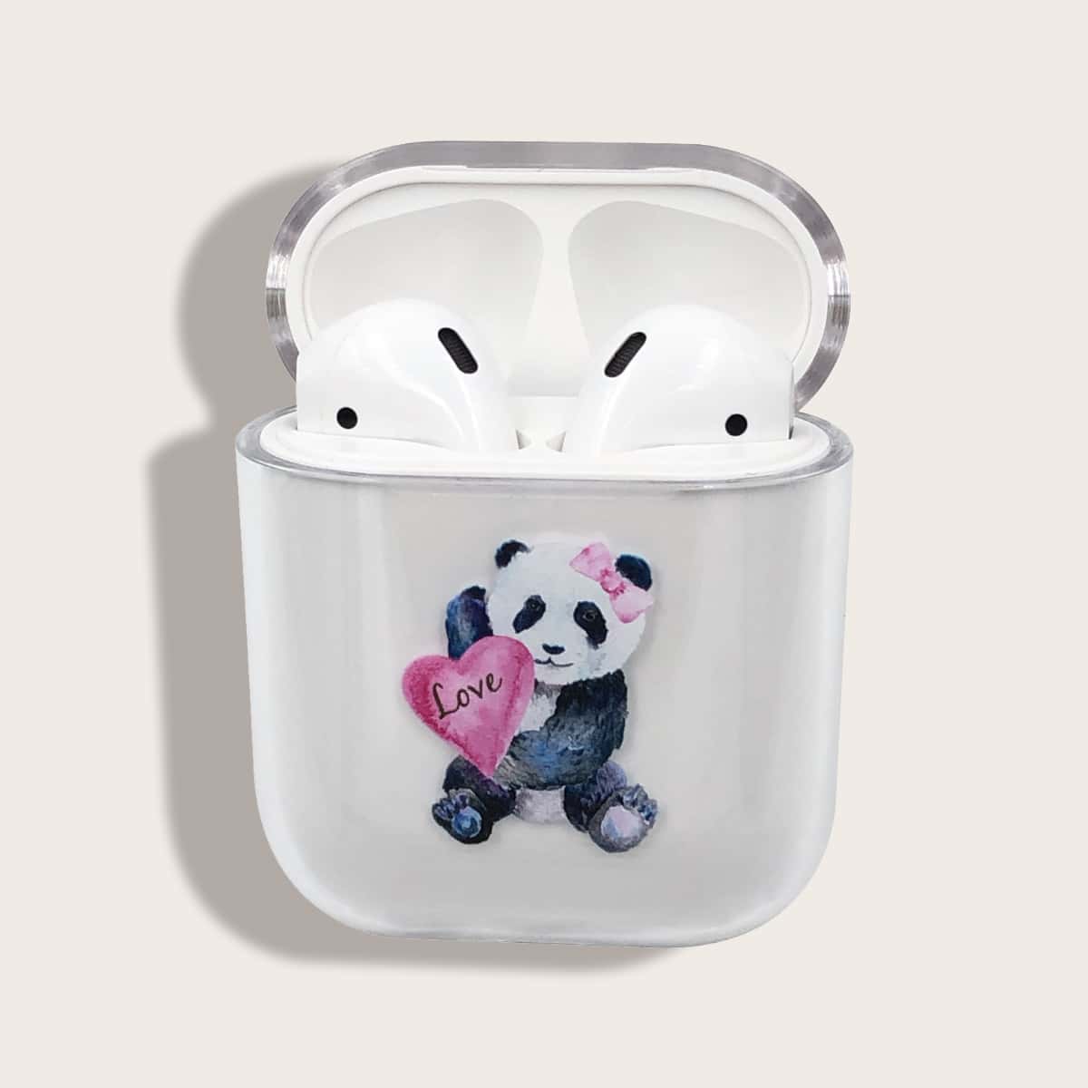 

1pc Cartoon Graphic AirPods Case, Clear