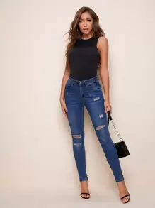 SHEIN Essnce Body ajustado unicolor
