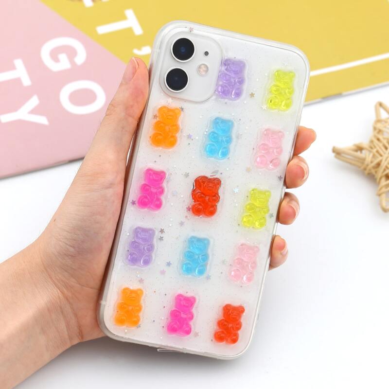 

Bear Glitter iPhone Case, Multicolor