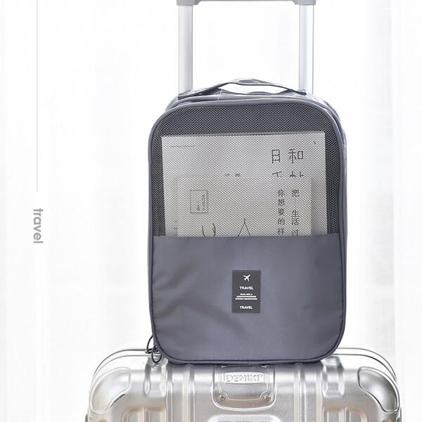 

1pc Portable Travel Storage Bag, Grey