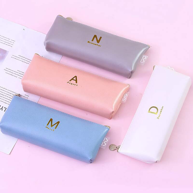 

1pc Letter Graphic Random Pencil Bag, Multicolor