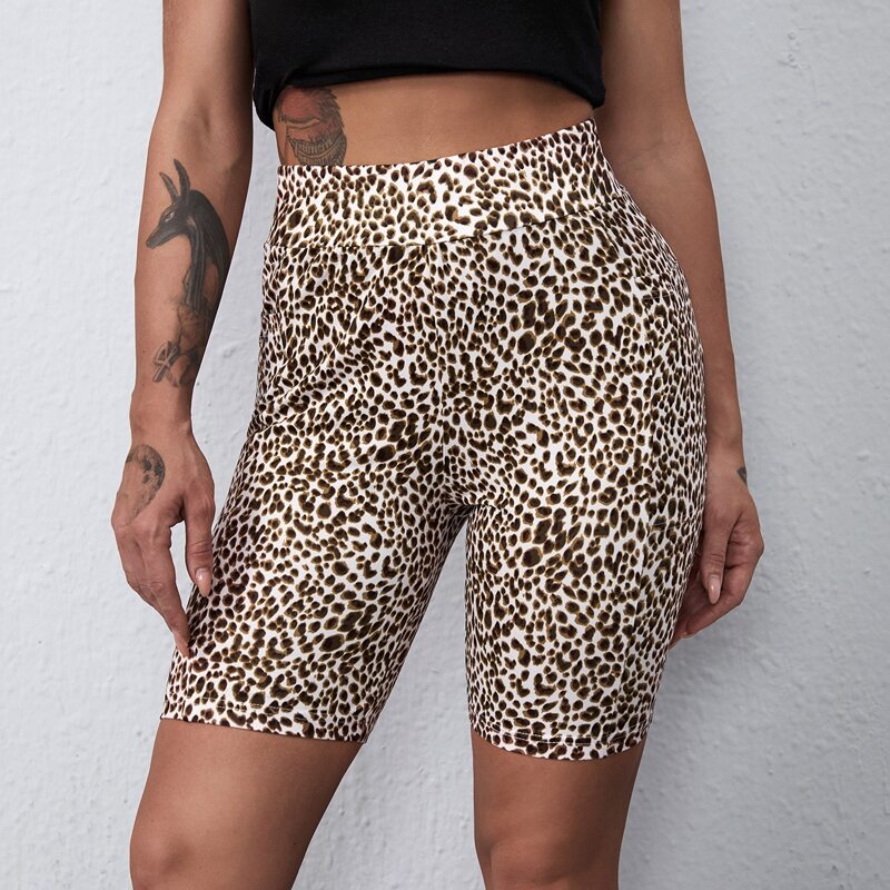 

Leopard Biker Shorts, Multicolor