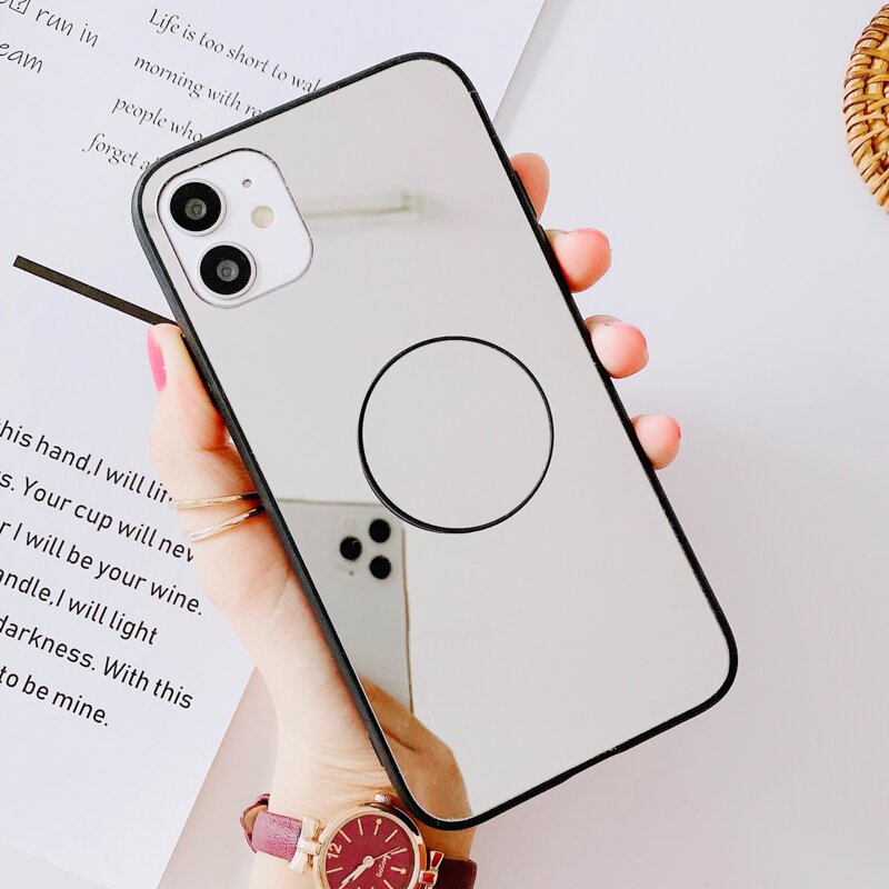 

Mirror Holder iPhone Case, Silver