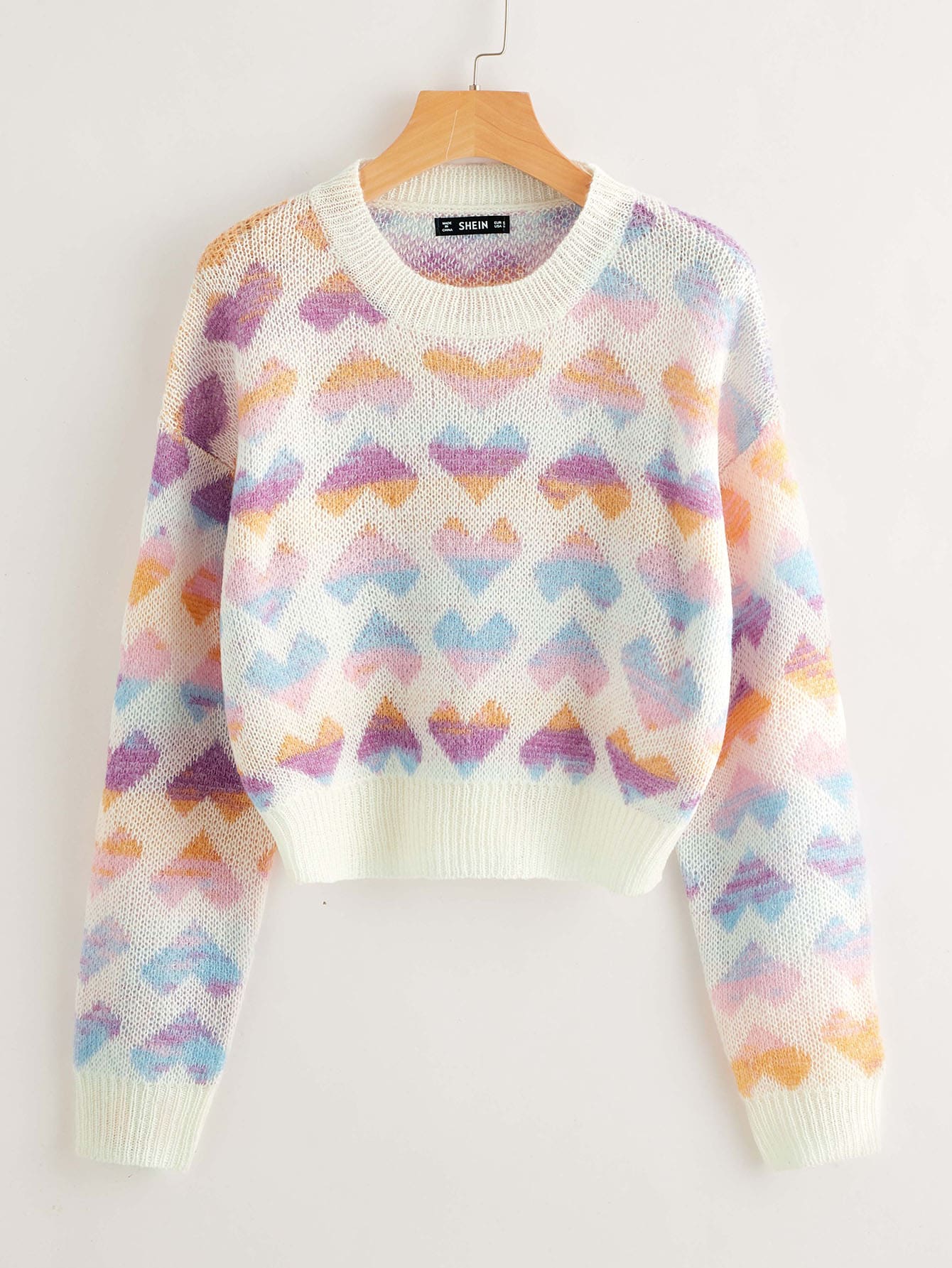 Drop Shoulder Heart Sweater thumbnail