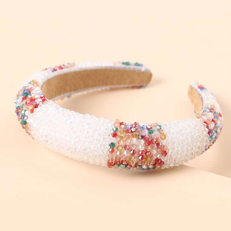

Crystal Beaded Decor Hair Hoop, Multicolor