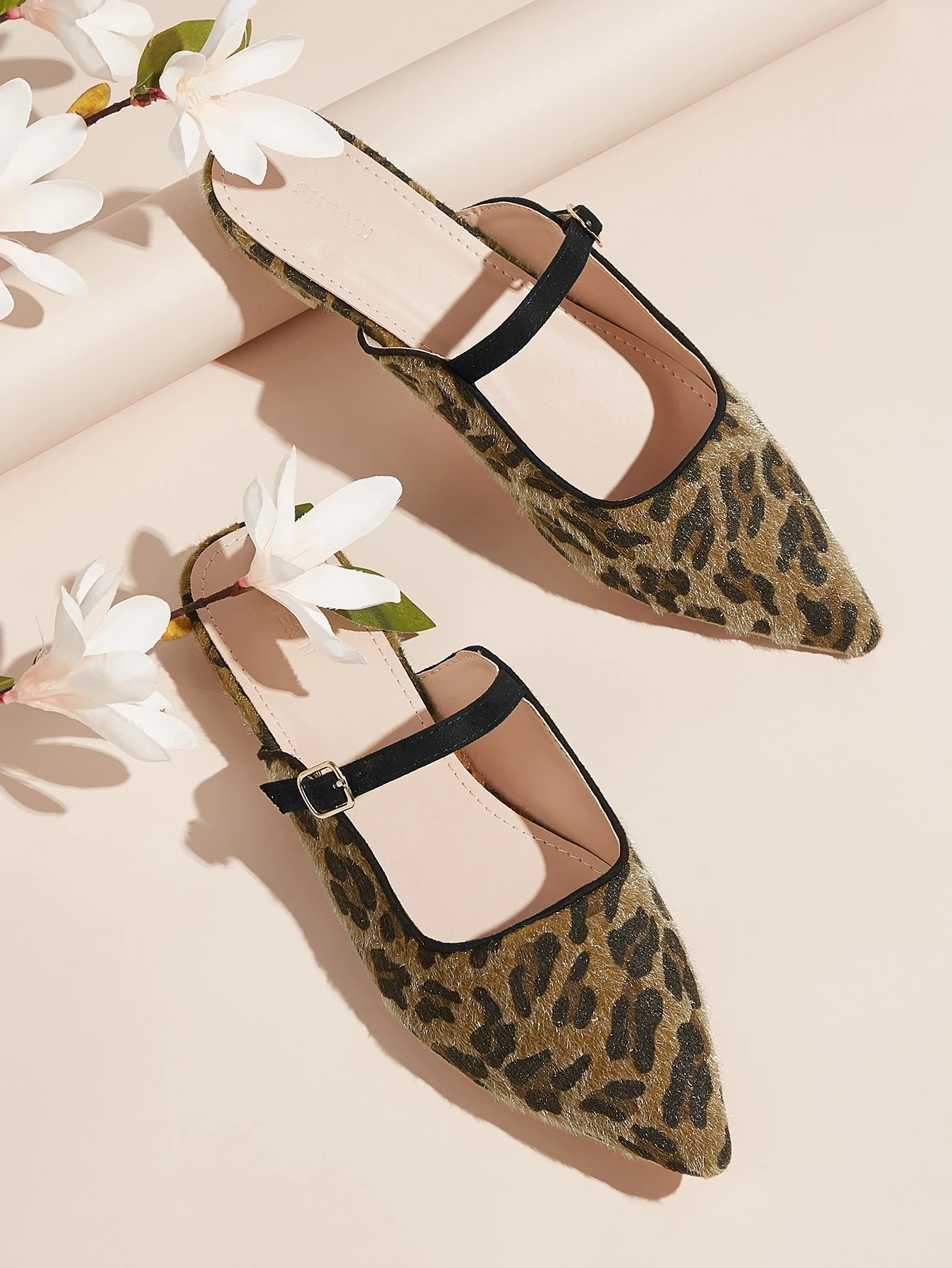 leopard cut out flats