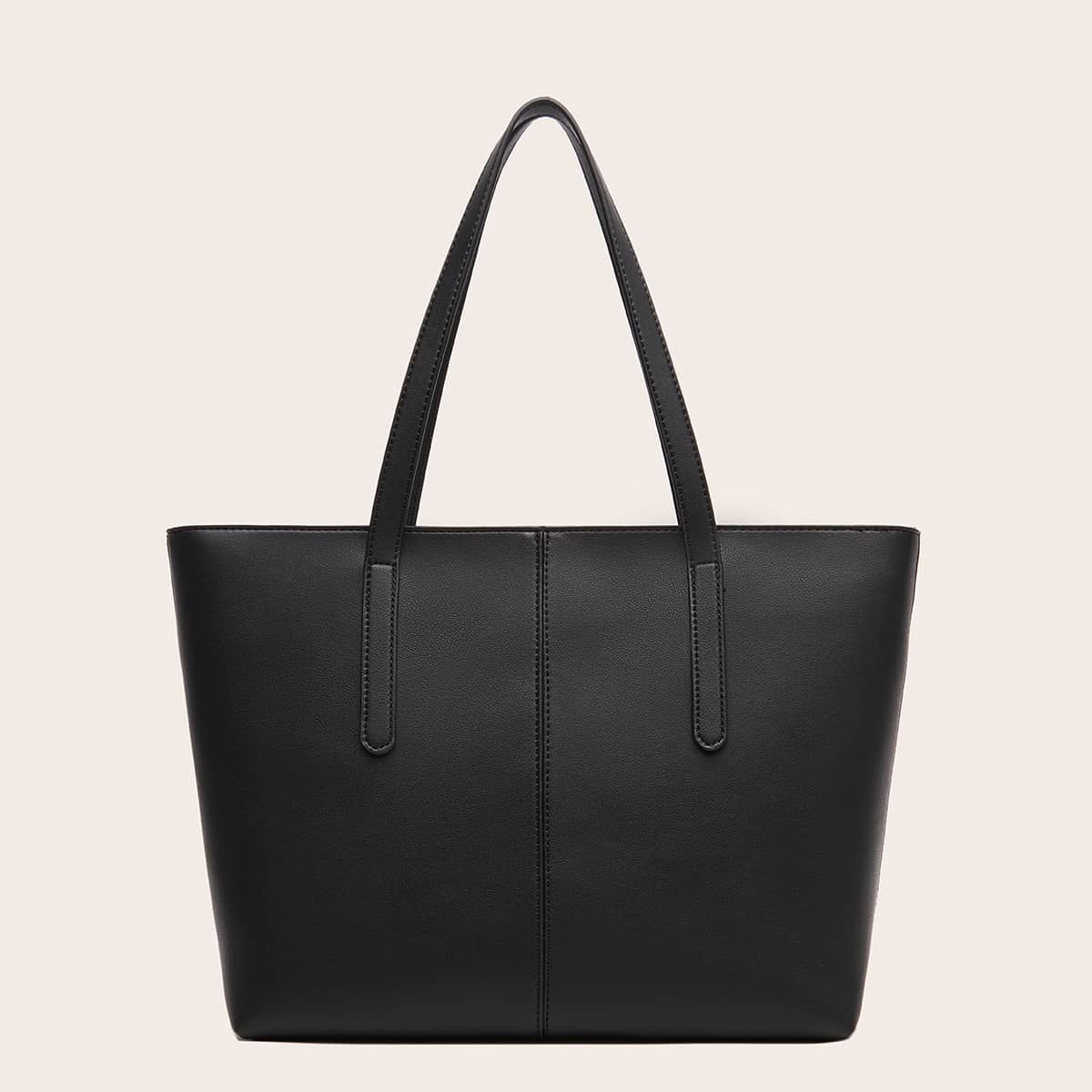 

Minimalist Plain Tote Bag, Black