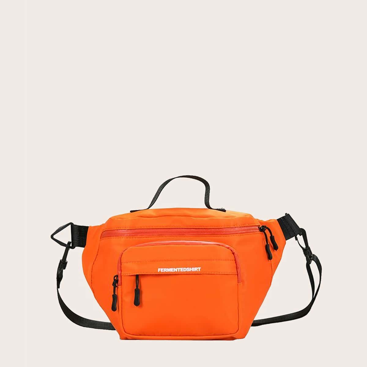 

Pocket Front Fanny Pack, Orange