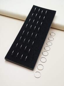 40pcs Simple Nose Cuff - Antique Silver - View 2