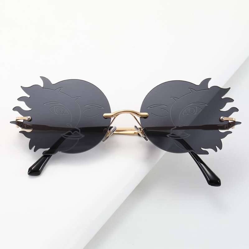 

Abstract Frame Rimless Sunglasses