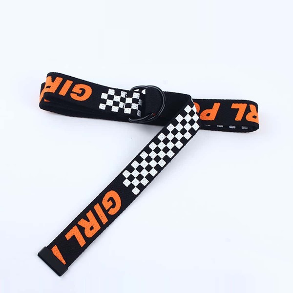

Kids Plaid Canvas Belt, Black