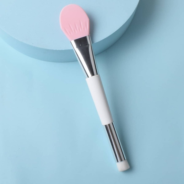 

1pc Dual-ended Facial Sheet Brush, Pink