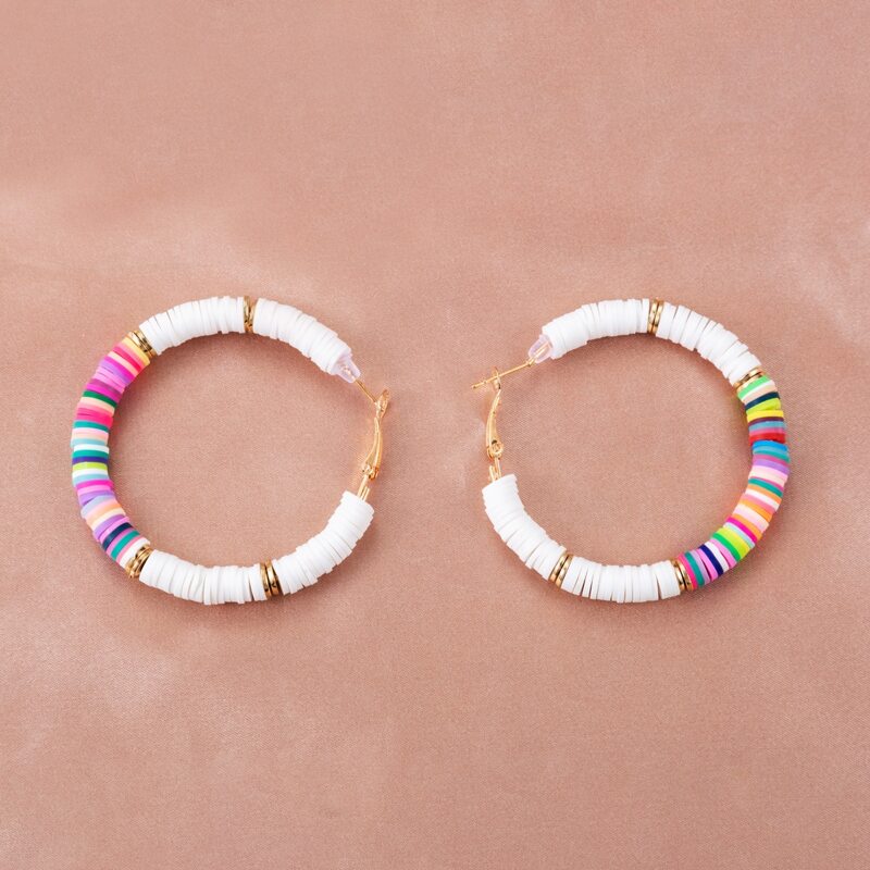 

Layered Circle Hoop Earrings, Multicolor