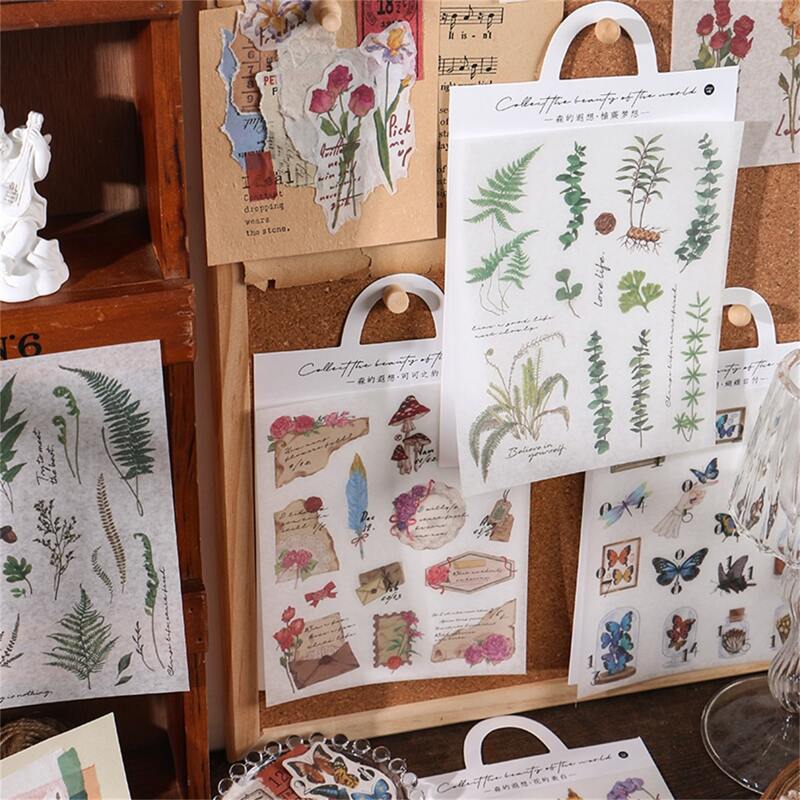 

2sheets Plants Print Random Sticker, Multicolor