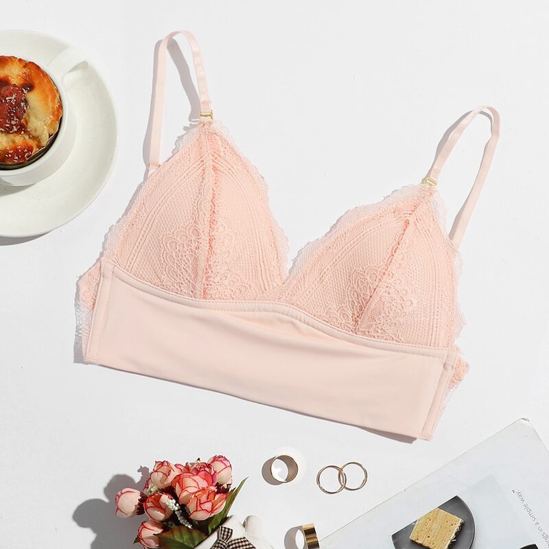 

Floral Lace Bralette, Baby pink