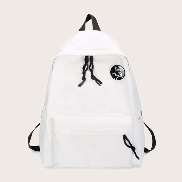 

Pocket Front Backpack, White