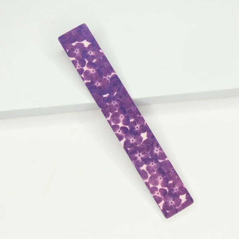 

1pc Flower Print Nail File, Multicolor