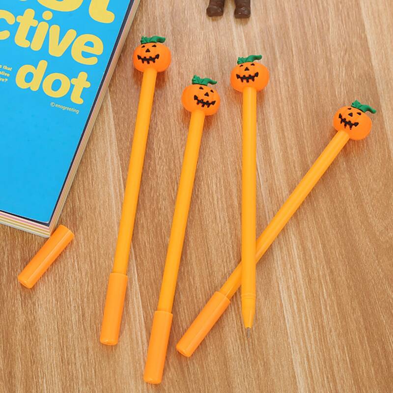 

4pcs Pumpkin Gel Pen, Black
