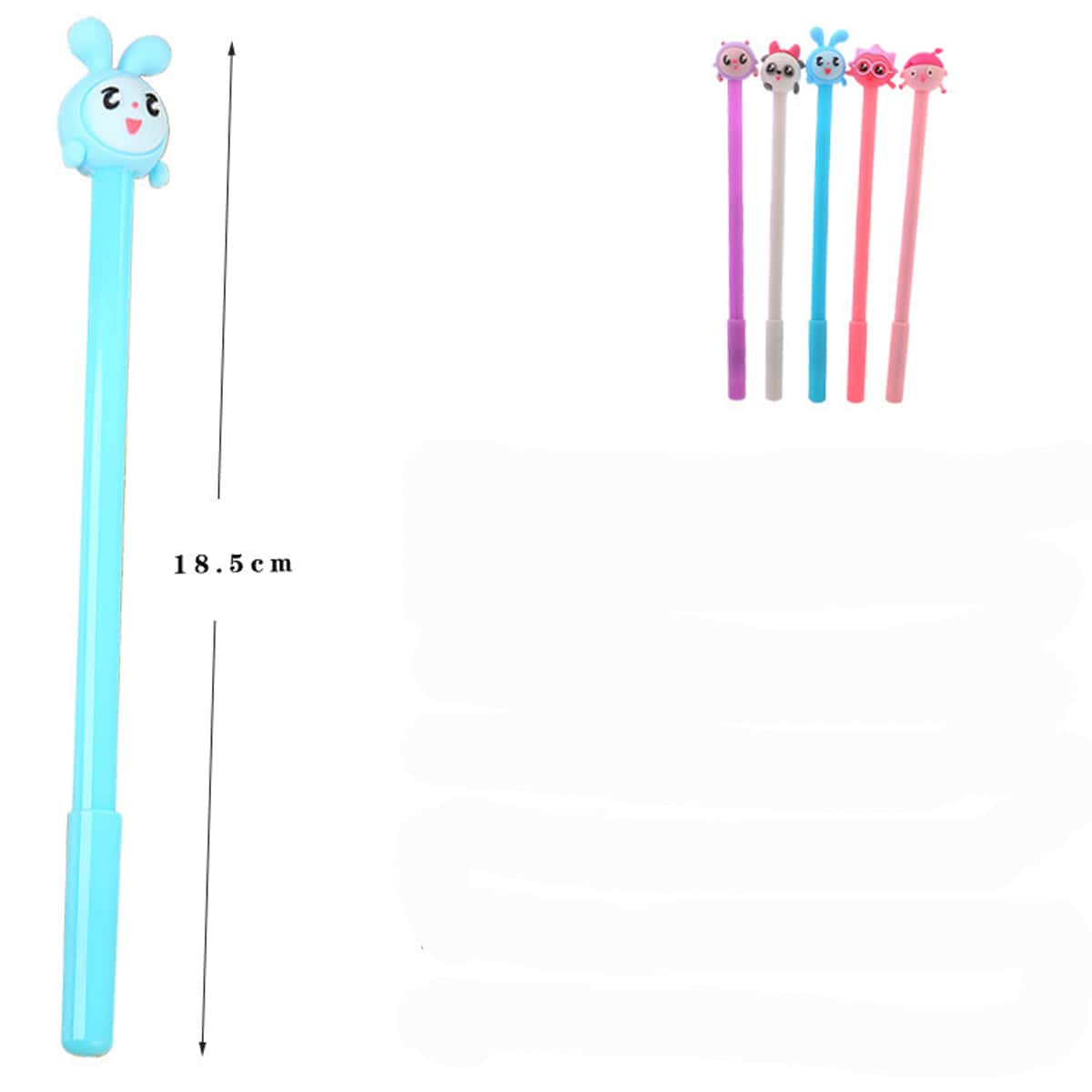 

5pcs Cartoon Gel Pen, Black