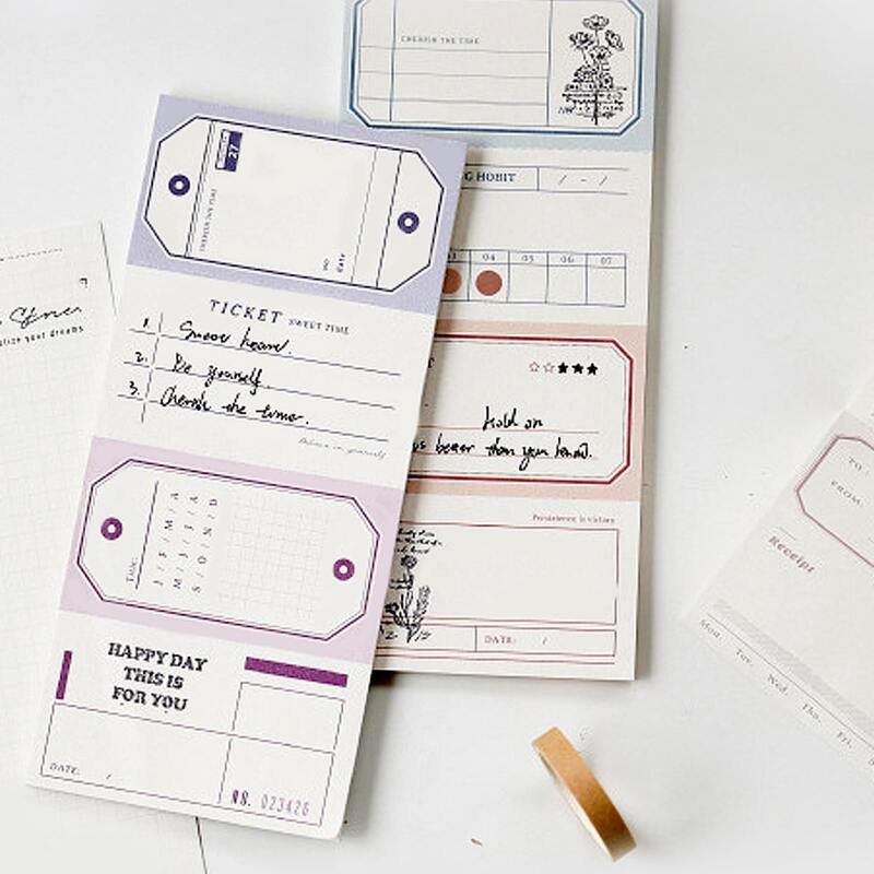 

1pack Mixed Pattern Random Memo Pad, Multicolor