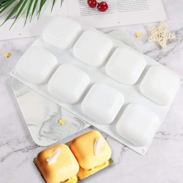 

1pc 6 Hole Cake Mold, White