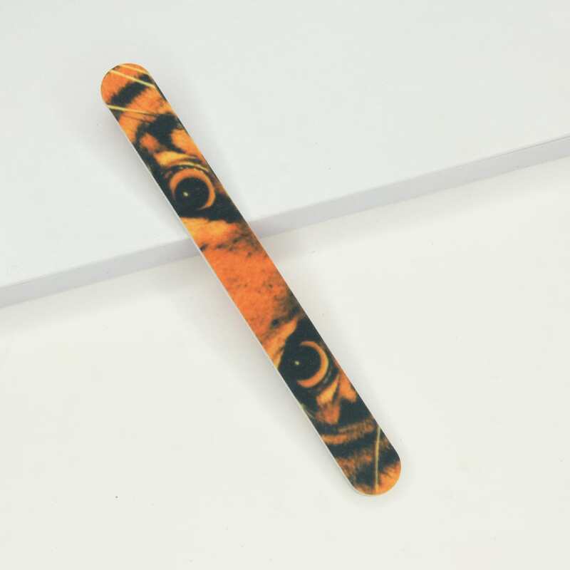 

1pc Tiger Eye Pattern Nail File, Multicolor