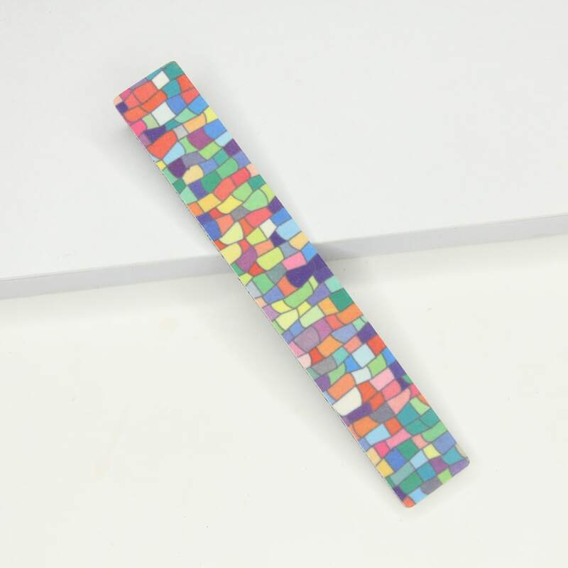 

1pc Geo Print Nail File, Multicolor