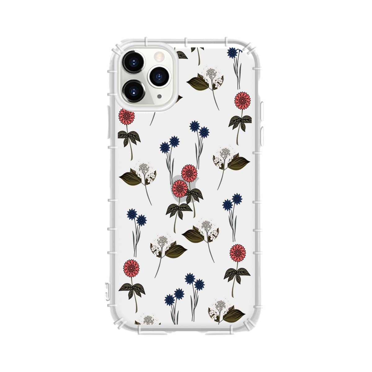 

1pc Flower Print iPhone Case, Multicolor