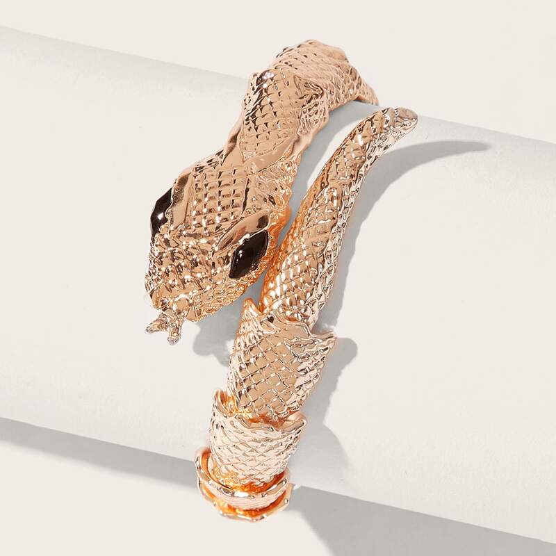 

Snake Cuff Bracelet, Rose gold