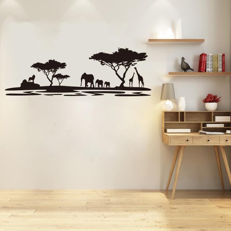 

Animal Print Wall Sticker, Black