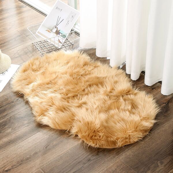 

Solid Color Plush Carpet, Camel