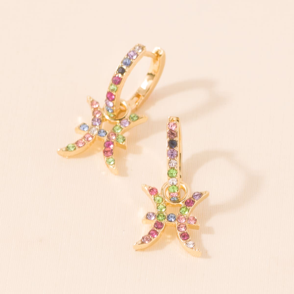 

Horoscope Pisces Rhinestone Drop Earrings, Multicolor