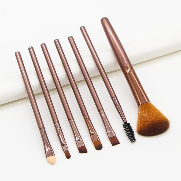 

7pcs Soft Makeup Brush, Brown