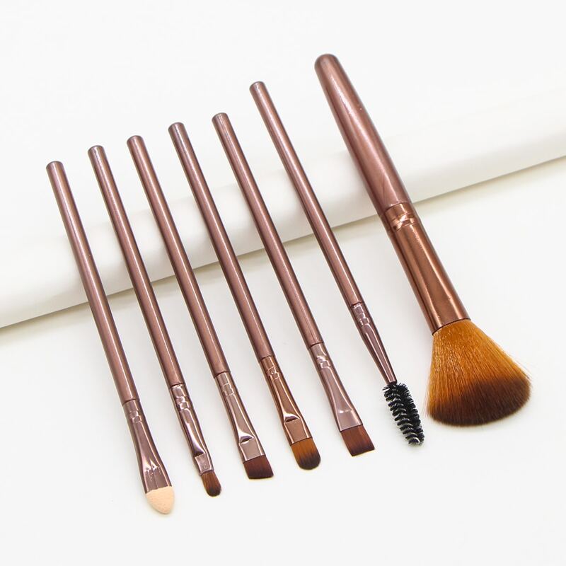 

7pcs Soft Makeup Brush, Brown