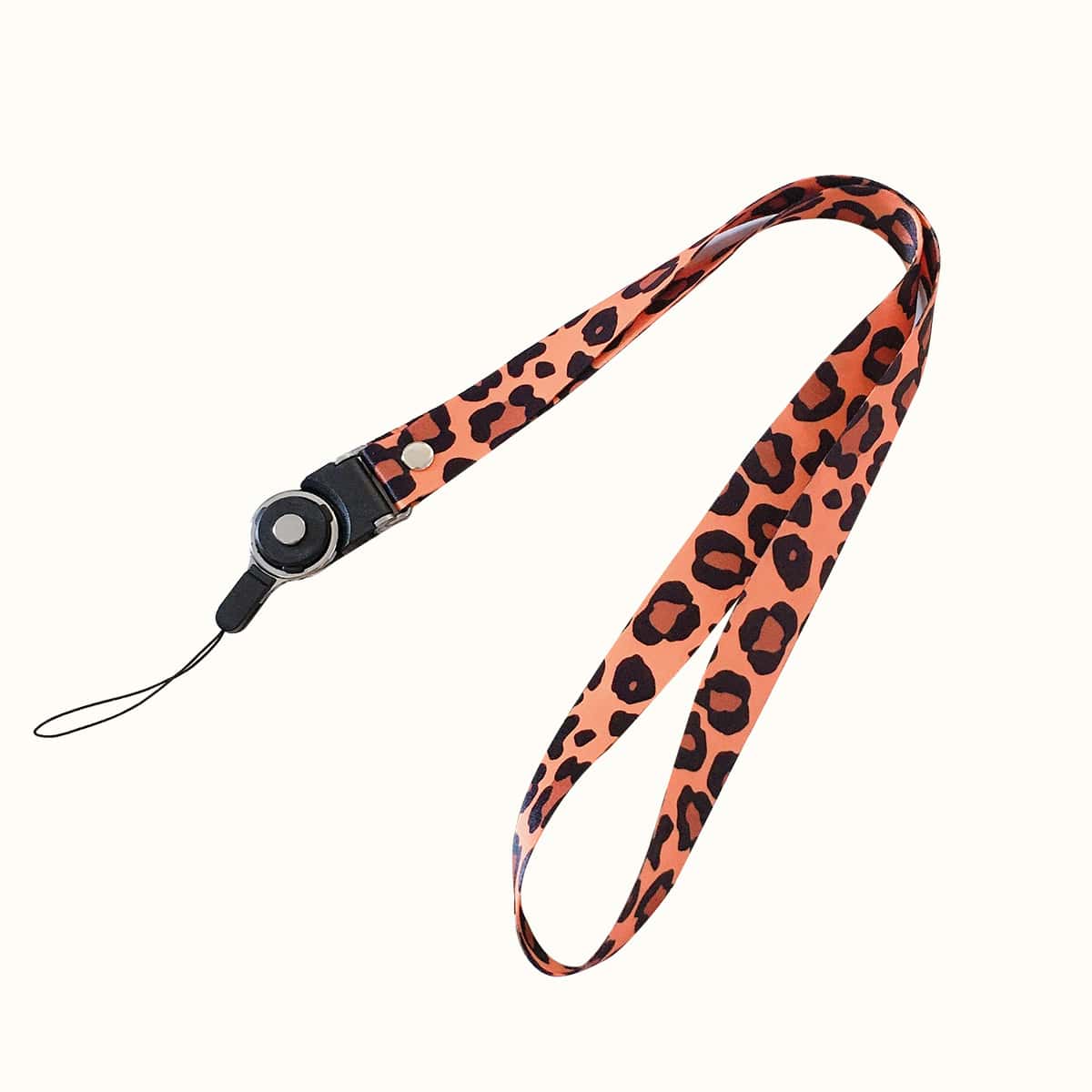 

1pc Leopard Lanyard, Brown