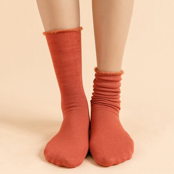 

Simple Plain Socks, Orange