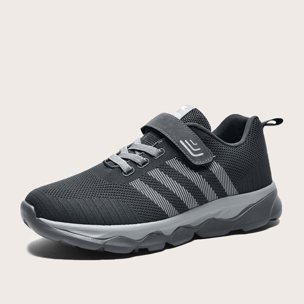 

Men Velcro Strap Wide Fit Sneakers, Grey