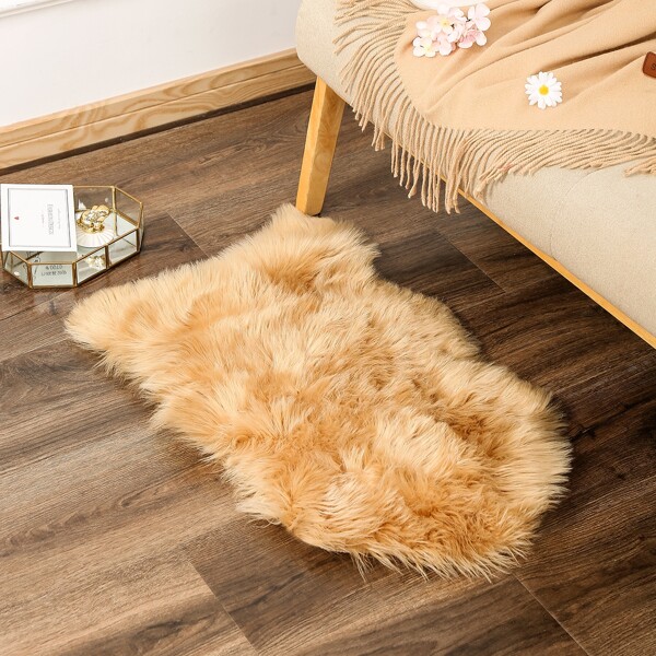 

Solid Color Plush Carpet, Camel