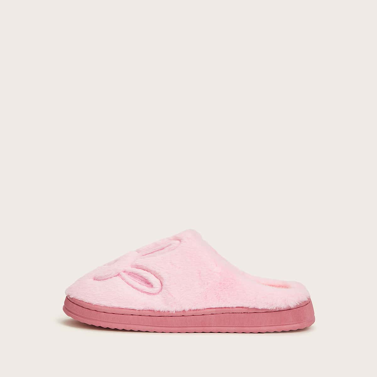 

Rabbit Fluffy Slippers, Baby pink