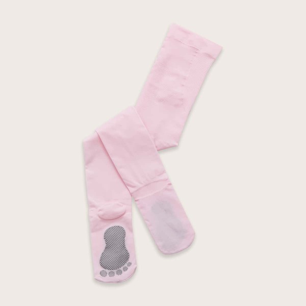 

Toddler Girls Footprint Pattern Tights, Pink
