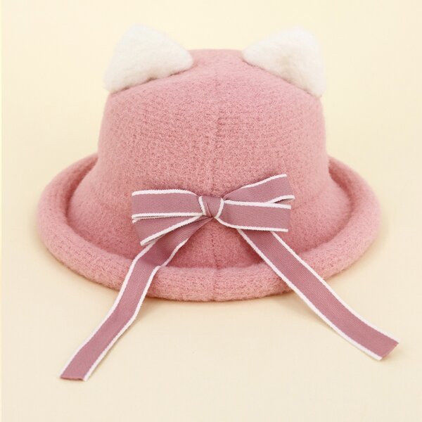 

Toddler Girls Bow Decor Hat, Pink