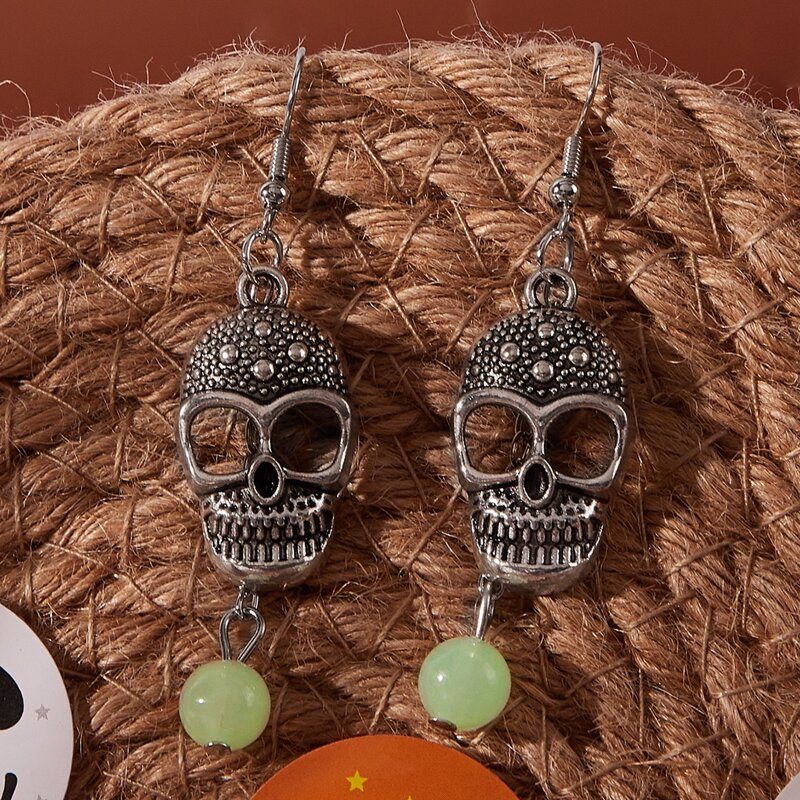 

Skeleton Drop Earrings, Silver