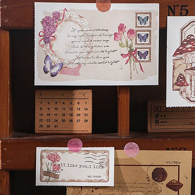 

1pack Vintage Pattern Random Memo Pad, Multicolor