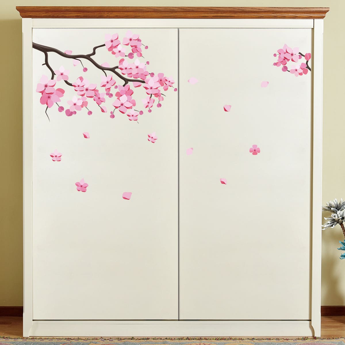 

Flower Print Wall Sticker, Multicolor