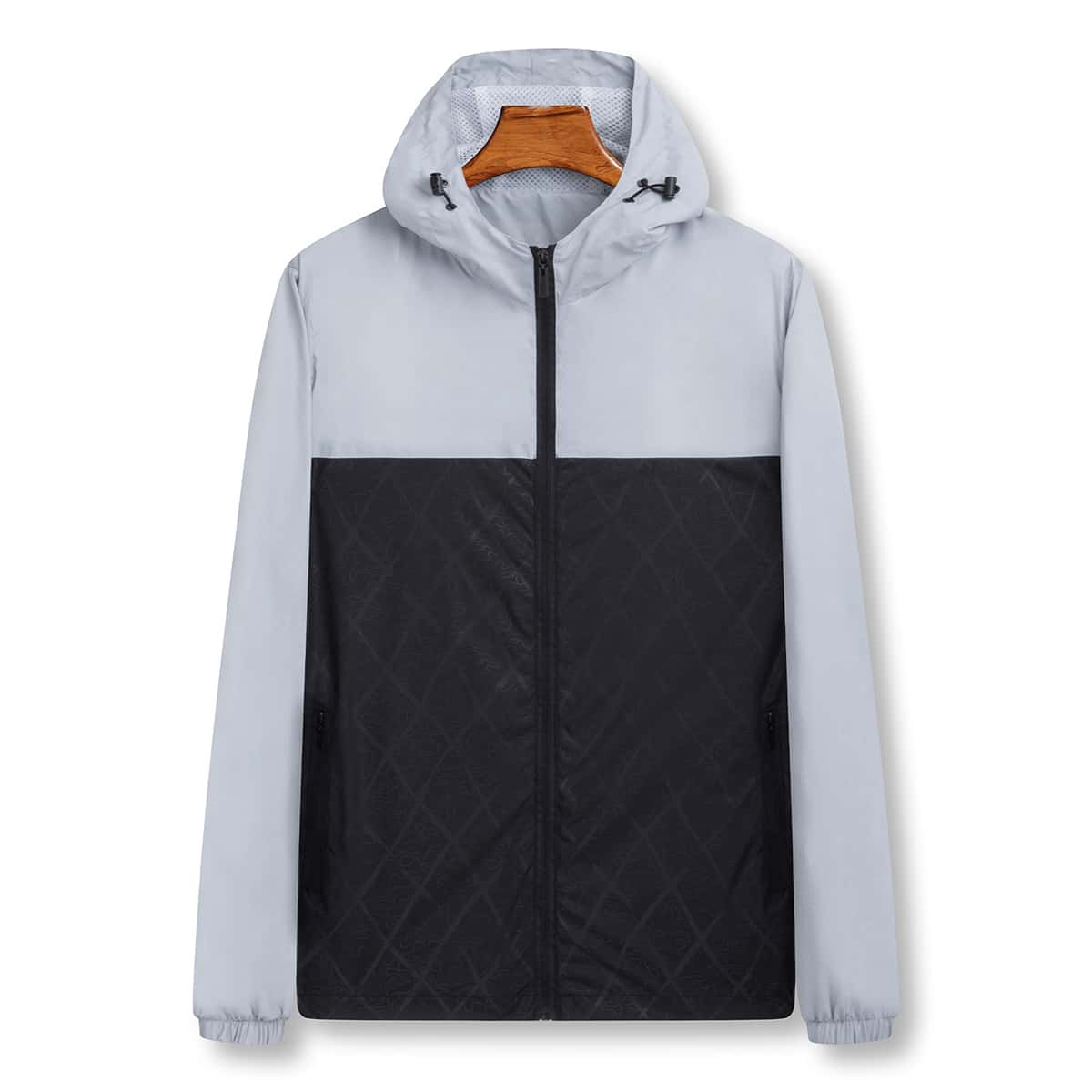 

Men Colorblock Mesh-Lined Sports Jacket, Multicolor