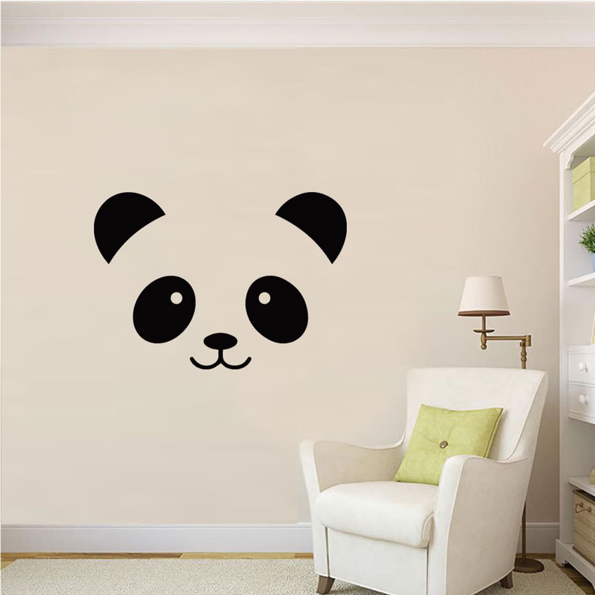 

Kids Cartoon Panda Wall Sticker, Black