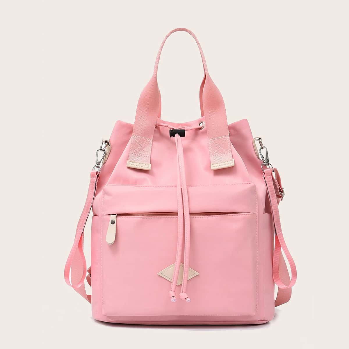 

Large Capacity Drawstring Backpack, Pink